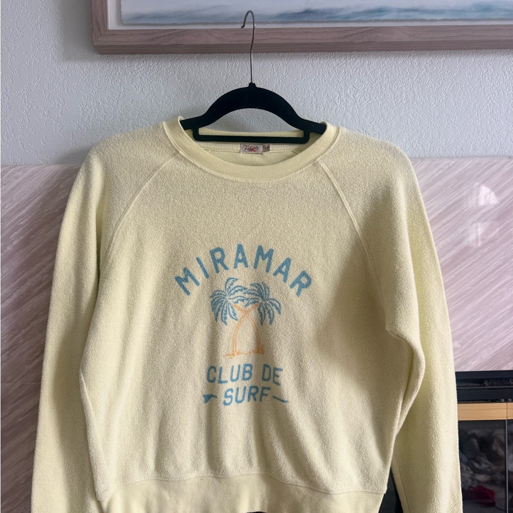 Faherty Yellow Miramar Club de Surf Sweatshirt